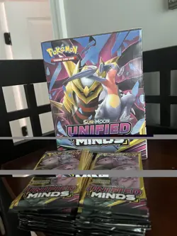 Lot of 30 Pokemon Sun & Moon Unified Minds 3 Card Booster Packs w/ Display - Image 2