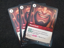 3X-BLOOD RUSH 003/221 RIFTBOUND - SPIRITFORGED FOIL ENGLISH CARD - Image 1