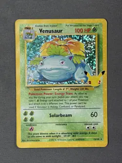 Pokemon Venusaur Celebrations Classic Collection Holo 15/102 TCG Card English - Image 1