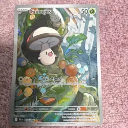 Pokemon Foongus Full Art Holo Rare 50 HP BLK EN 095/086 2025 English Card - Image 1