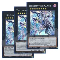 Yugioh - Thelematech Clatis x 3 - 1st Edition Super Rare NM - Free Holo Card - Image 1