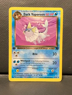 DARK VAPOREON 1ST EDITION - TEAM ROCKET - [NM/LP] VINTAGE POKEMON CARD #45 WOTC - Image 1