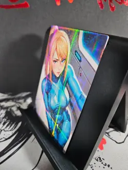 Samus Aran Metroid Prime Art Card Holo Glitter Anime Sexy Waifu CCG - Image 2