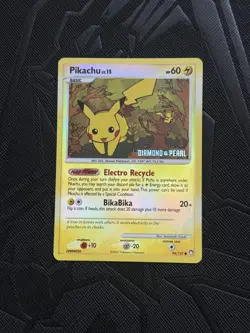 Pokemon Card Pikachu Reverse Holo MP Mysterious Treasures 94/123 Burger King - Image 1