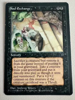 3x Soul Exchange MTG - Fallen Empires - Englisch ©1994 NM bis EX Uncommon - Image 5