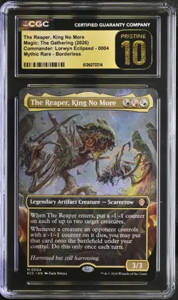 THE REAPER, KING NO MORE Lorwyn Eclipsed Borderless Mythic CGC Pristine 10 MTG - Image 1