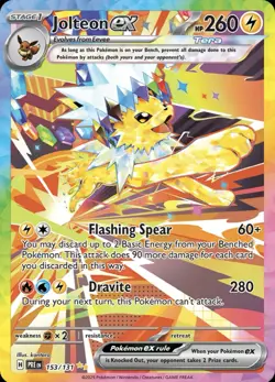 Jolteon EX hp260 Gold Metal Pokemon Card-Collectible Gift Display！HOT! - Image 1