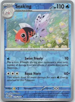 Pokemon : Seaking 151 119/165 : UC Reverse Holo - Image 1