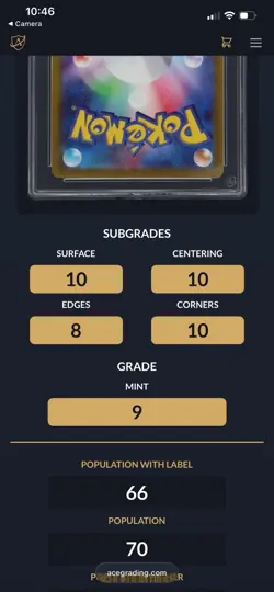 Pokemon Gengar TCG Dark Phantasma Card 074/071 ACE Grade 9 Mint Japanese - Image 3