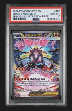 2026 POKEMON POR EN-PERFECT ORDER #120 MEGA ZYGARDE EX PSA 10 - Image 1