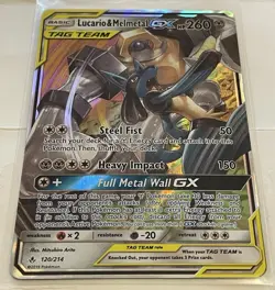 Pokemon Lucario & Melmetal GX 120/214 Sm-Unbroken Bonds Ultra Rare Holo 260 HP - Image 1
