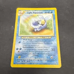 Pokemon Light Vaporeon Neo Destiny 52/105 Regular Unlimited MP H2 - Image 1