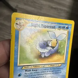 Pokemon Light Vaporeon Neo Destiny 52/105 Regular Unlimited MP H2 - Image 3