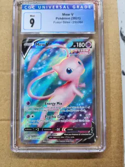 CGC 10 Mew V 250/264 Full Art - Fusion Strike - Pokemon CCG - Image 1
