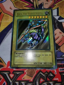 Gaia The Fierce Knight lob-006 *FADED* Unltd Ed (NM) Ultra Rare Yu-Gi-Oh! - Image 4