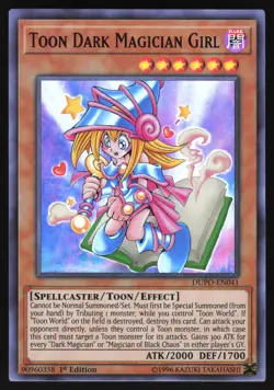 Toon Dark Magician Girl - DUPO-EN041 - Ultra Rare - 1st Edition Yugioh US Print - Image 1
