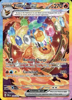 Flareon EX hp270 Gold Metal Pokemon Card-Collectible Gift Display！HOT! - Image 1