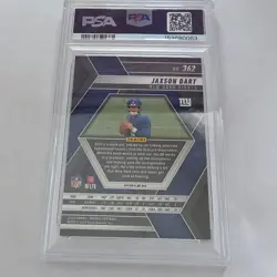 Panini 2025 Mosaic Rookie Jaxson Dart #362 Reactive Purple PSA 9 Giants NFL - Image 2