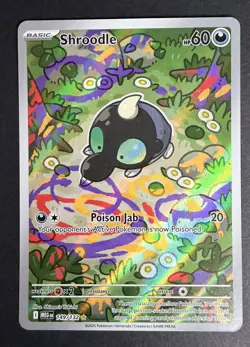 Pokemon TCG Mega Evolution Shroodle Card 149/132 Illustration Rare, English, NM - Image 1