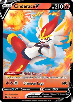CinderaceV HP210 Metal Pokemon Card-Collectible Gift Display. - Image 1
