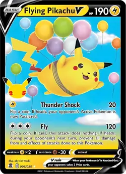 Flying Pikachu HP190 Pokemon Metal Card-Collectible Gift Display. - Image 1