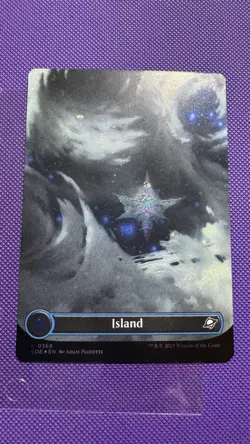 L 0368 Island GALAXY FOIL BORDERLESS Land Edge of Eternities MTG Card NM - Image 1