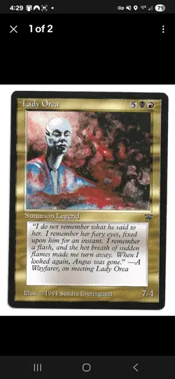 LIMITED EDITION Legends Vintage MtG Lady Orca - Image 1