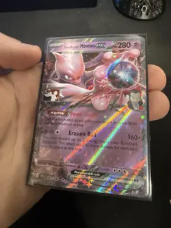 NM Team Rocket's Mewtwo EX 081/182 - Prize Pack Series 8 with Play! Pokemon Stam - Image 1