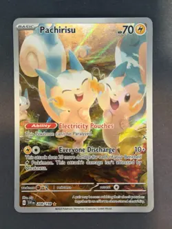 Pokemon TCG Pachirisu Holo Card 208/198 Scarlet & Violet Illustration Rare - Image 1