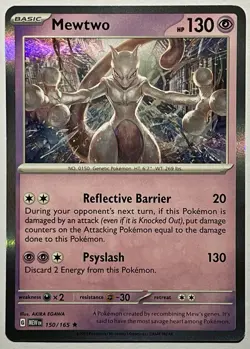 Mewtwo 150/165 (NM) Holo Rare Scarlet & Violet: 151 2023 Pokemon Card TCG - Image 1