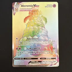 Pokemon Card ALCREMIE VMAX 073/072 RAINBOW SECRET RARE SHINING FATES - Image 1