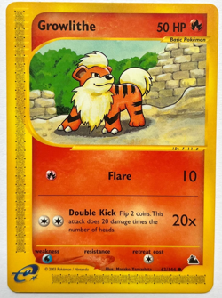Skyridge Growlithe 62/144 Non Holo Pokemon Card NEAR MINT NM - Image 1