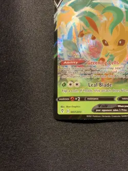 Leafeon V #007/203 SWSH07: Evolving Skies Warped Pokemon Card TCG - Image 5