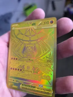 Mega Zygarde EX Full Art Foil Pokemon Card 124/088 Perfect Order Gold Hyper Rare - Image 4