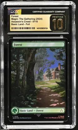 FOREST Assassin's Creed Foil CGC Pristine 10 MTG - Image 1