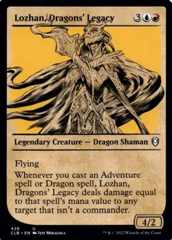 X 1 Lozhan, Dragons' Legacy Showcase NM-M CLB Battle for Baldur's Gate 428 MTG - Image 1