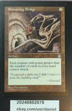 MTG Ensnaring Bridge Tempest Rare Magic The Gathering LP+ - Image 2