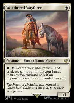 NM-Mint, English MTG Regular Weathered Wayfarer Commander: The Lord of the Rings - Image 1