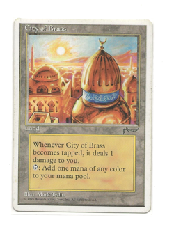 CITY OF BRASS NM MTG Chronicles ENGLISH MP / VG Magic - Image 1
