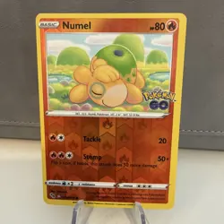 Pokemon TCG Numel Pokemon Go Hidden Ditto Reverse Card 013/078 Unpeeled 053/078 - Image 1