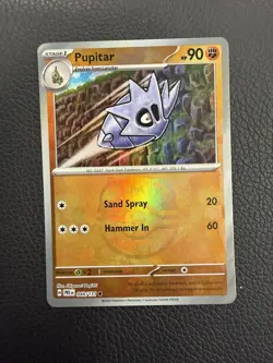 Pokemon TCG Pupitar Master Ball Pattern Holo Card 048/131 Prismatic Evolutions - Image 1