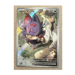 Pokemon N's Zorua 189 SVP Black Star Promo Full Art Holo Card - Image 1