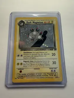 Dark Magneton 11/82 Holo Team Rocket Pokemon Card Vintage WOTC MP - Image 1