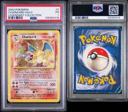 2002 POKEMON LEGENDARY COLLECTION #3 CHARIZARD-HOLO LEGENDARY COLLECTION PSA 1 - Image 3