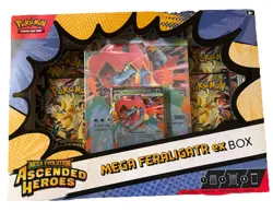 Pokemon Mega Evolution Ascended Heroes Feraligatr ex Box Booster Promo English - Image 1