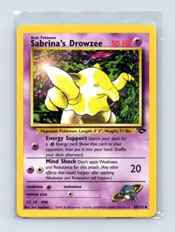 Sabrina's Drowzee 95/132 Common Gym Challenge Pokemon Unlimited Lightly Played - Image 1