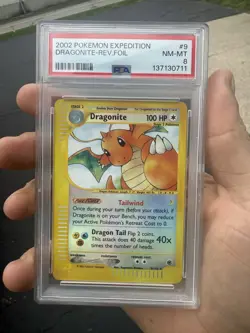 Pokemon Dragonite Expedition Reverse Holo Rare #9 PSA 8 - Image 1