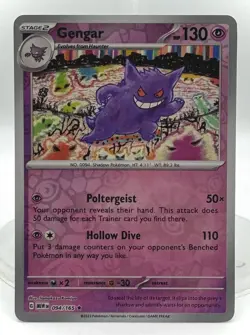 Pokemon TCG - Gengar 094/165 Scarlet & Violet 151 Reverse Holo, EN, NM+ - Image 1