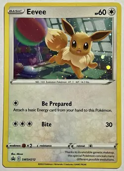 Eevee SWSH212 (MP) Cosmos Holo Sword & Shield: Black Star Promo 2022 Pokemon - Image 1