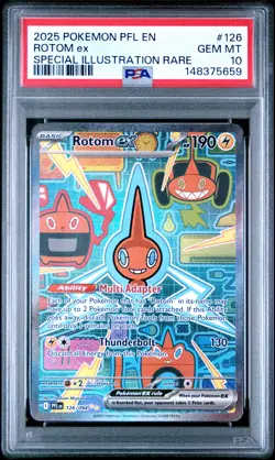2025 POKEMON PFL EN-PHANTASMAL FLAMES SPECIAL ILLUSTRATION RARE ROTOM EX PSA 10 - Image 1
